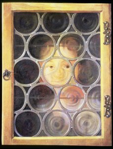 窓から見た少年の顔のトロンプ・ロイル 作： Joseph Plepp